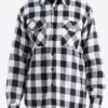 Men’s Quilted Padded Flannel Shirt-Jacket – Angled Pockets