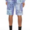 Men’s Paisley Bandana Sweat Shorts – Bold Print
