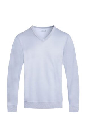 Men’s Classic V-Neck Sweater – Solid Knit