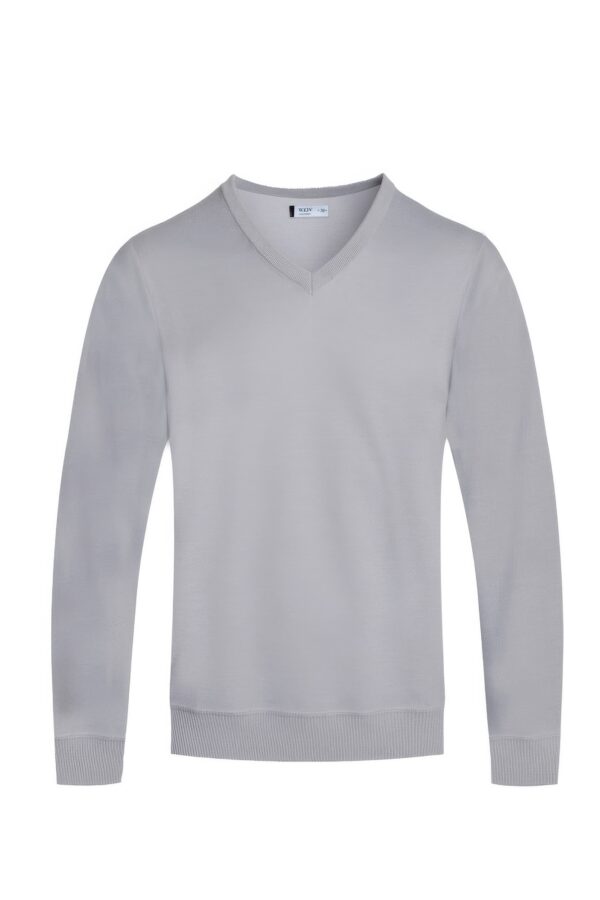 Men’s Classic V-Neck Sweater – Solid Knit