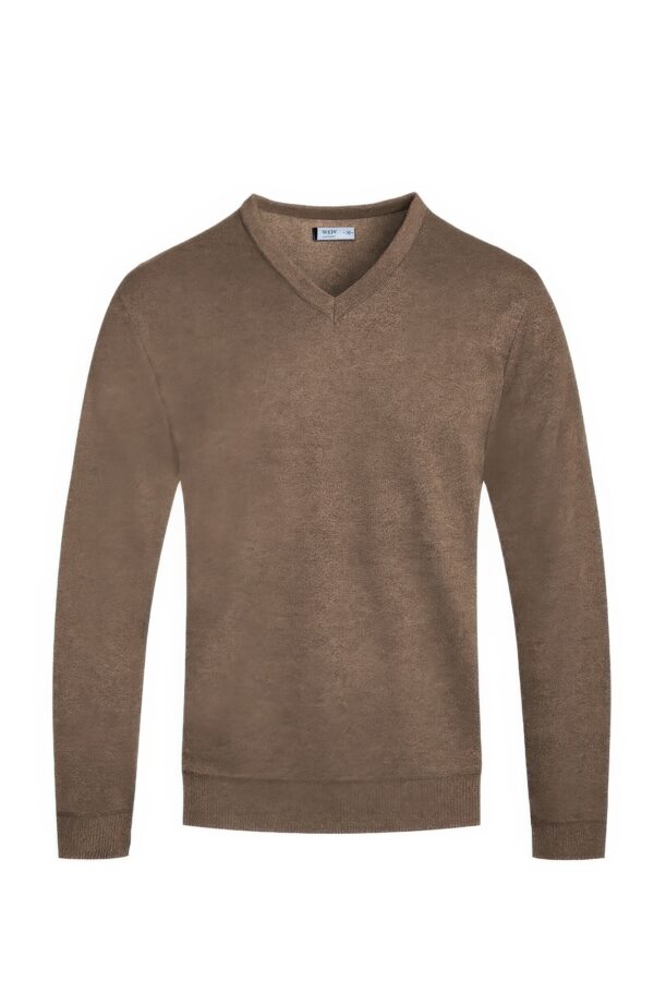 Men’s Classic V-Neck Sweater – Solid Knit