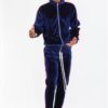 Men’s Velour Track Set with Piping & Ankle Zips