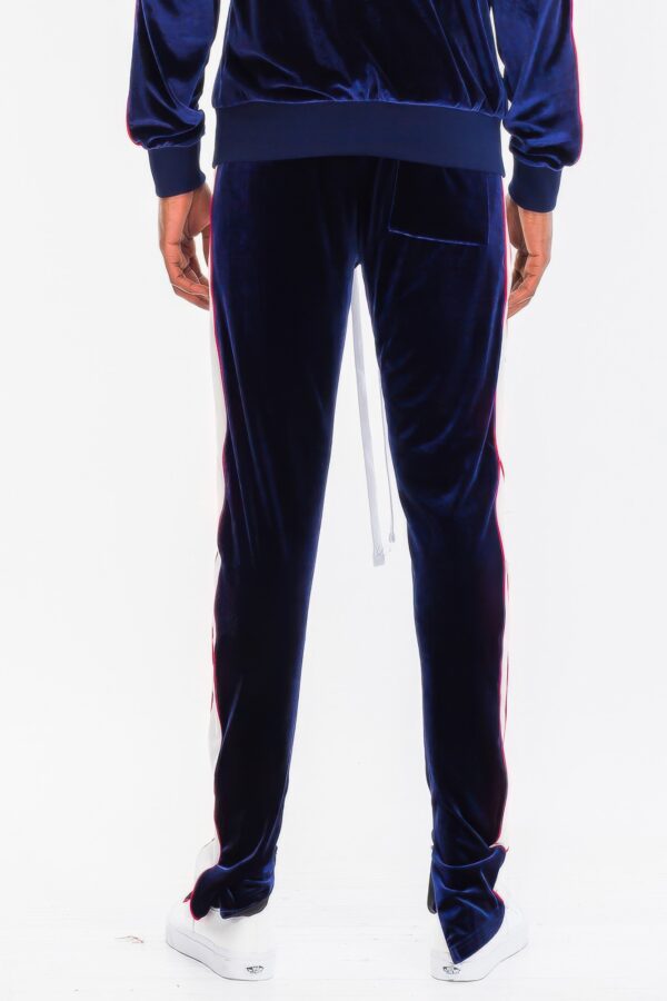 Men’s Velour Track Set with Piping & Ankle Zips
