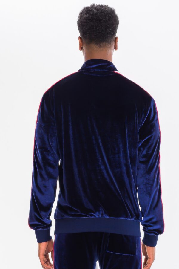 Men’s Velour Track Set with Piping & Ankle Zips