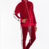 Men’s Velour Track Set with Piping & Ankle Zips