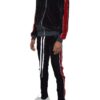 Men’s Velour Track Set with Piping & Ankle Zips