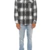 Men’s Checkered Brushed Flannel Shacket with Chest Pockets