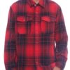 Men’s Checkered Brushed Flannel Shacket with Chest Pockets