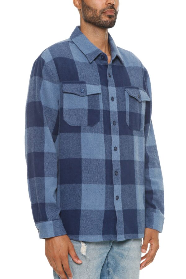 Men’s Brushed Checkered Flannel Shacket