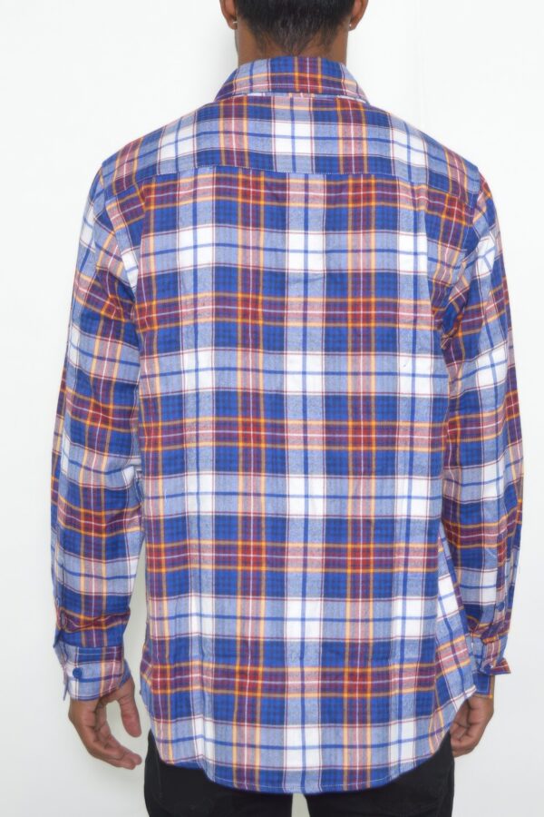 Men’s Plaid Flannel Shirt – Regular Fit with Chest Pockets