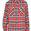 Men’s Plaid Flannel Shirt – Regular Fit with Chest Pockets