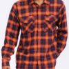 Checker Plaid Flannel Shirt – Long Sleeve for Men