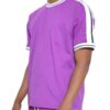 Men’s Striped Tape Short-Sleeve Cotton T-Shirt