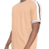 Men’s Striped Tape Short-Sleeve Cotton T-Shirt
