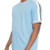 Men’s Striped Tape Short-Sleeve Cotton T-Shirt
