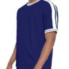 Men’s Striped Tape Short-Sleeve Cotton T-Shirt
