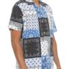 Men’s Collared Printed Button-Down Shirt – Multi-Color