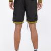 Status Print Velour Suede Shorts – Elastic Logo Waistband