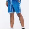 Status Print Velour Suede Shorts – Elastic Logo Waistband