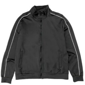 Men’s Side-Pipe Track Jacket with White Contrast Piping