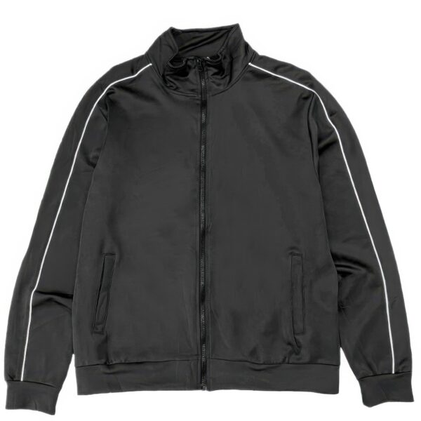 Men’s Side-Pipe Track Jacket with White Contrast Piping