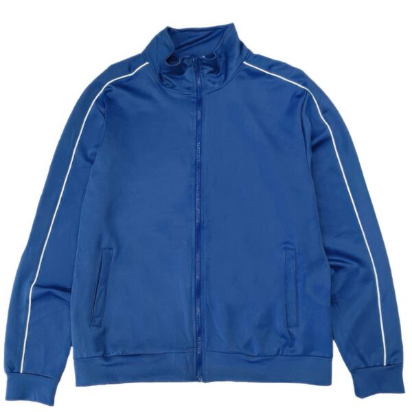 Men’s Side-Pipe Track Jacket with White Contrast Piping