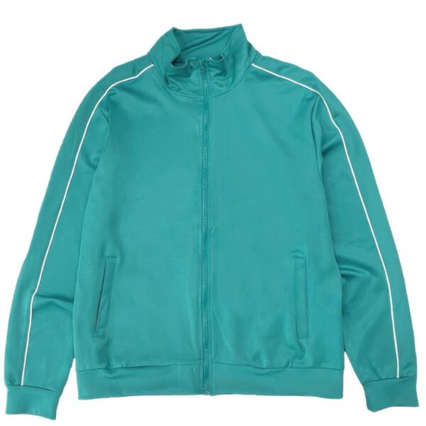 Men’s Side-Pipe Track Jacket with White Contrast Piping