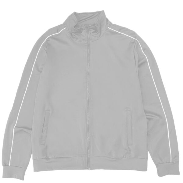 Men’s Side-Pipe Track Jacket with White Contrast Piping