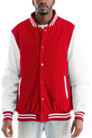 Melton Letterman Varsity Jacket with PU Sleeves