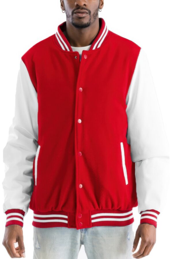 Melton Letterman Varsity Jacket with PU Sleeves