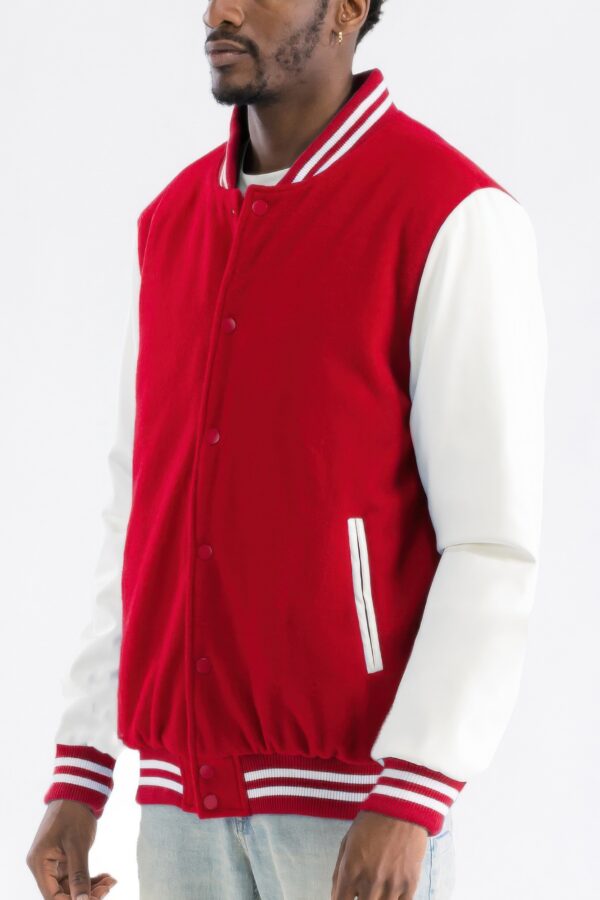 Melton Letterman Varsity Jacket with PU Sleeves