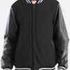 Melton Letterman Varsity Jacket with PU Sleeves