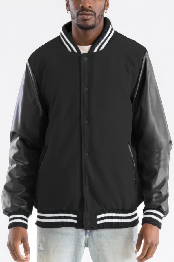 Melton Letterman Varsity Jacket with PU Sleeves
