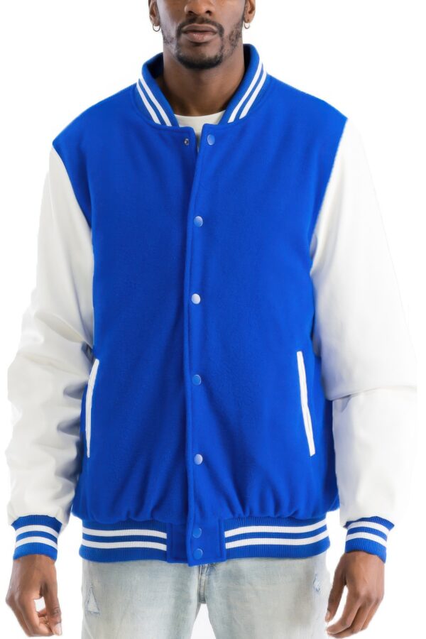 Melton Letterman Varsity Jacket with PU Sleeves
