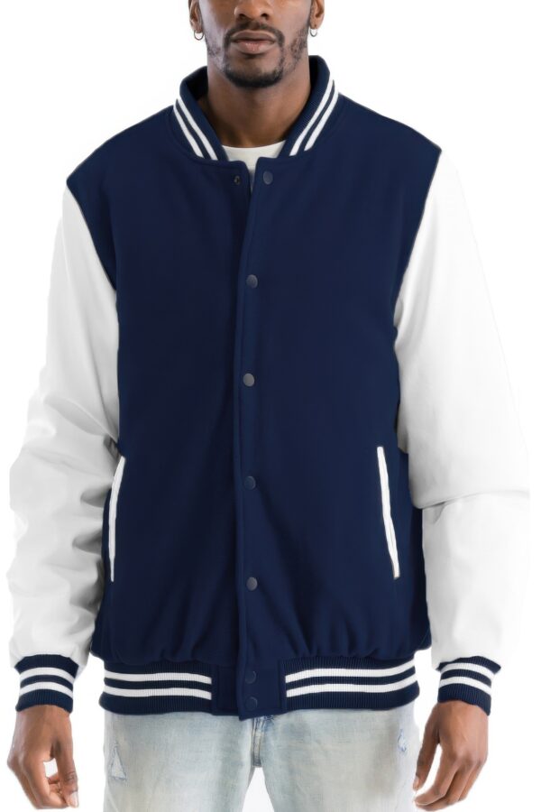 Melton Letterman Varsity Jacket with PU Sleeves