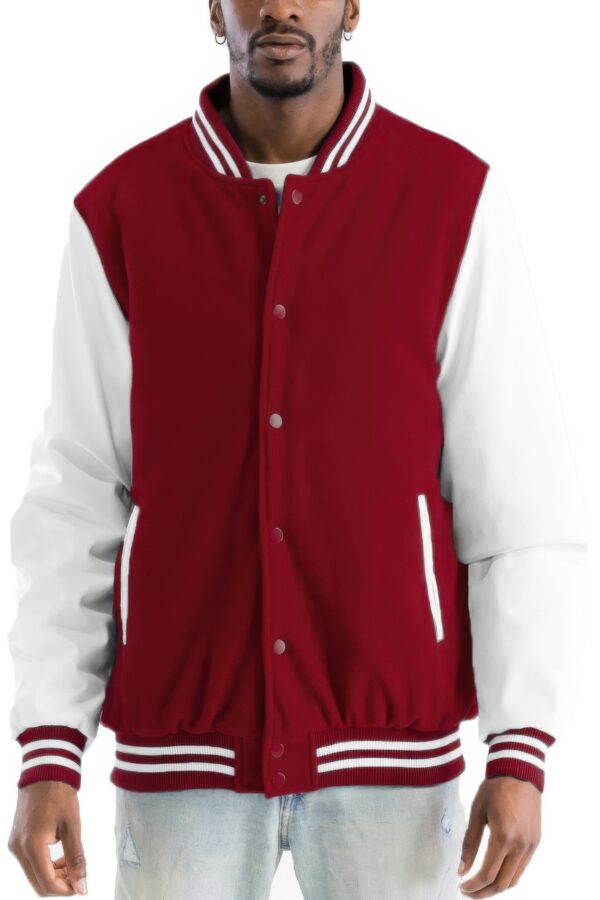 Melton Letterman Varsity Jacket with PU Sleeves