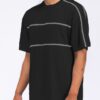 Round Neck Tape Stripe T-Shirt – Shoulder Tape Detail