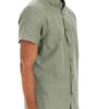 Men’s Short-Sleeve Solid Button Shirt with Chest Pocket