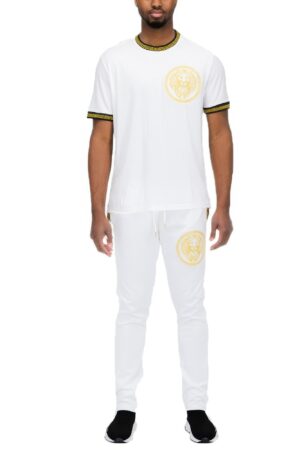 Lion Head Embroidered Polo Shirt – Black, Khaki, Red, White