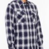 Plaid Flannel Long-Sleeve Shirt with Chest Pockets