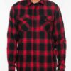 Plaid Flannel Long-Sleeve Shirt with Chest Pockets