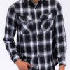 Plaid Flannel Long-Sleeve Shirt with Chest Pockets