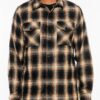 Plaid Flannel Long-Sleeve Shirt with Chest Pockets