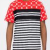 Chain Link Print Short-Sleeve T-Shirt – Chest Tape Detail