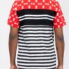 Chain Link Print Short-Sleeve T-Shirt – Chest Tape Detail