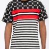 Chain Link Print Short-Sleeve T-Shirt – Chest Tape Detail