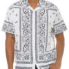 Men’s Collared Print Button-Down Shirt – Modern Print