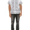 Men’s Collared Print Button-Down Shirt – Modern Print