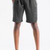Snake Print Track Shorts with Zipper Pockets