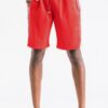 Snake Print Track Shorts with Zipper Pockets
